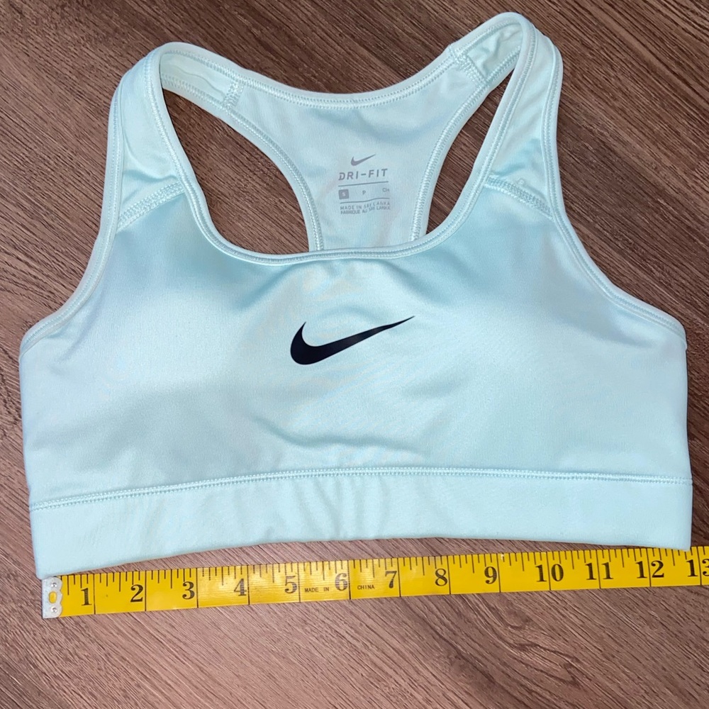 Nike Women's Medium Support Swoosh Sports Bra Teal with Removable Padding